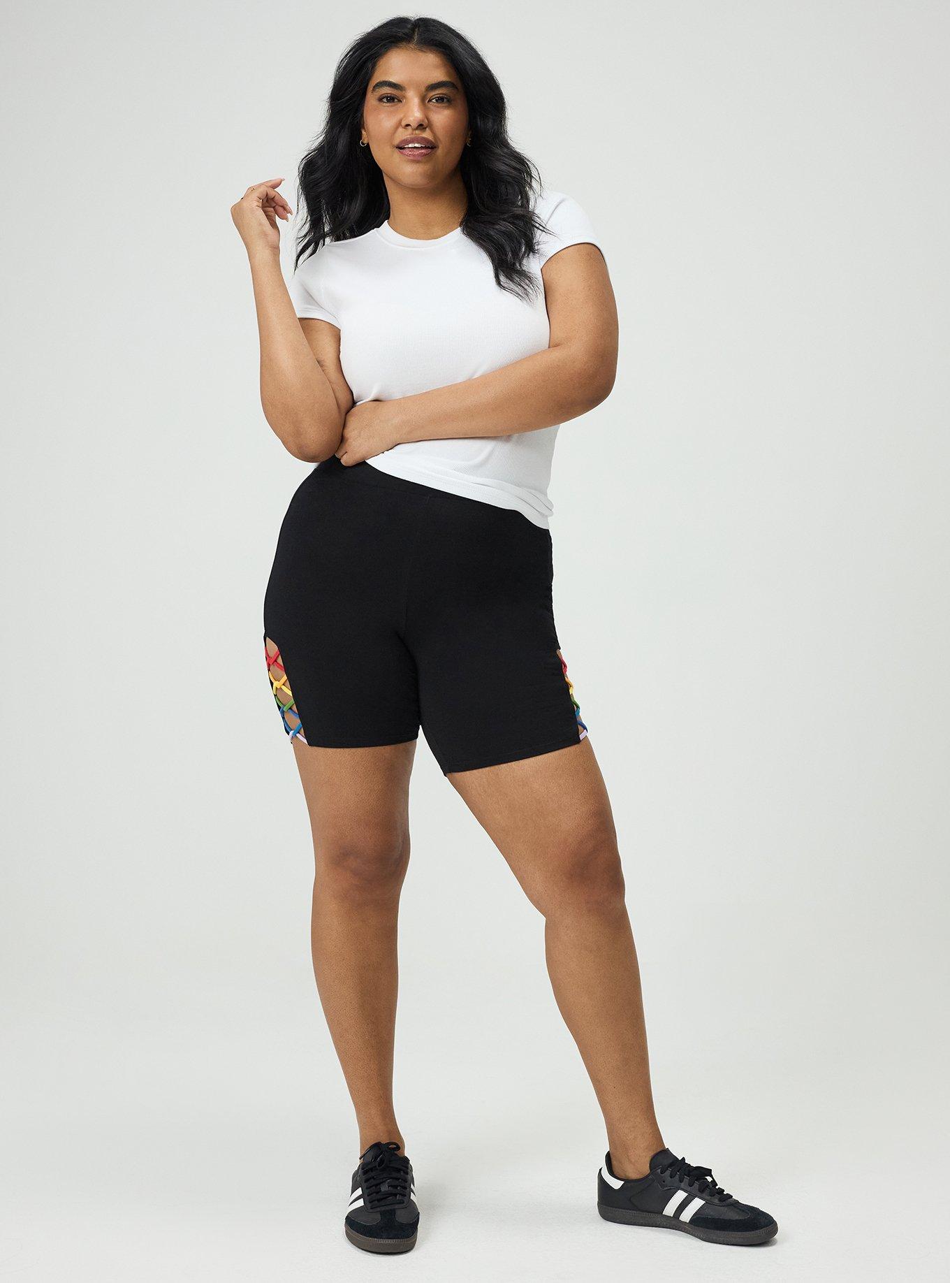 7"" Rainbow Side Bike Short, DEEP BLACK, alternate