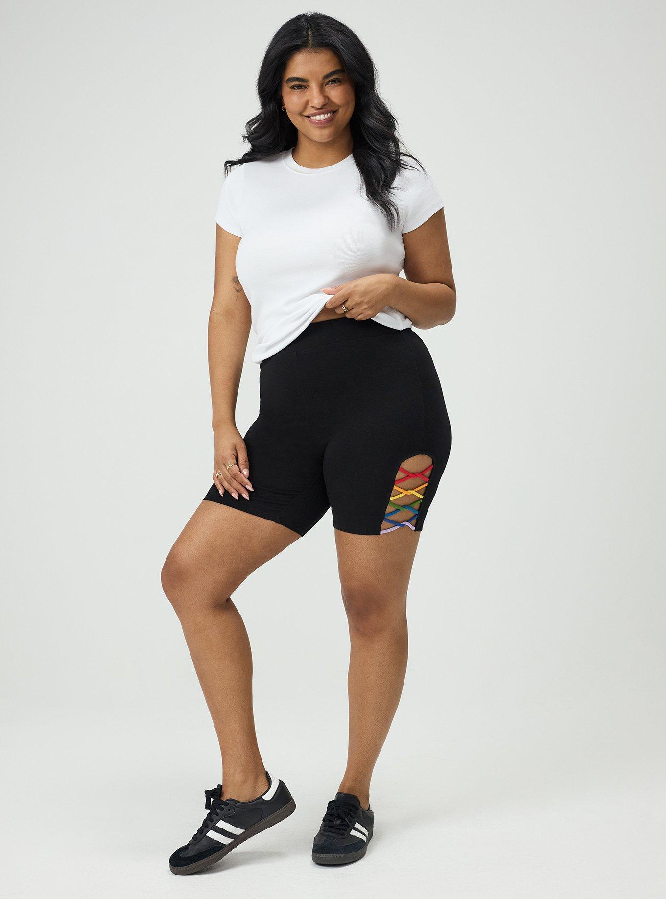 7"" Rainbow Side Bike Short, DEEP BLACK, hi-res