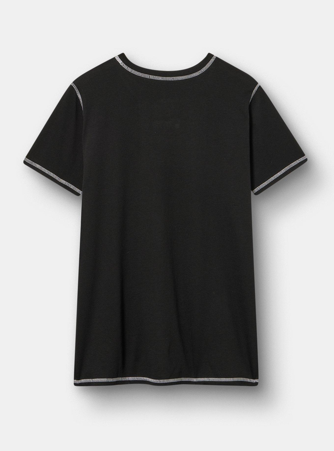 Misfits Slim Cotton Jersey Seam Tee, MISFITS FLAME DEEP BLACK, alternate