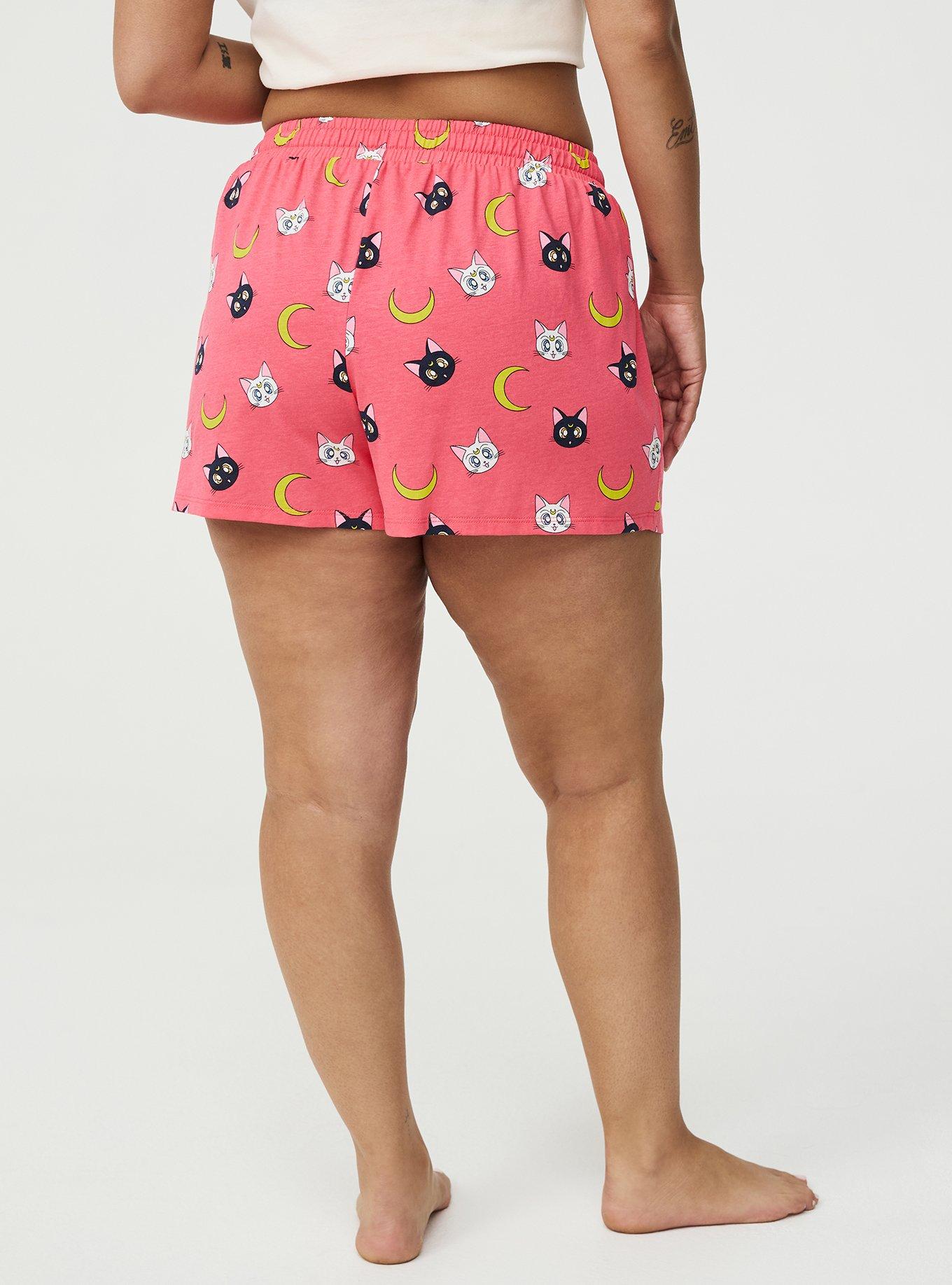 Sailor Moon Lounge Short, LUNA ARTEMIS AOP PINK, alternate