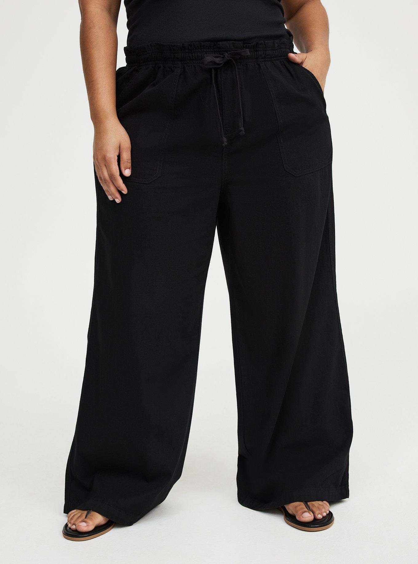 High-Rise Wide-Leg Lightweight Denim Jean, BLACK, alternate