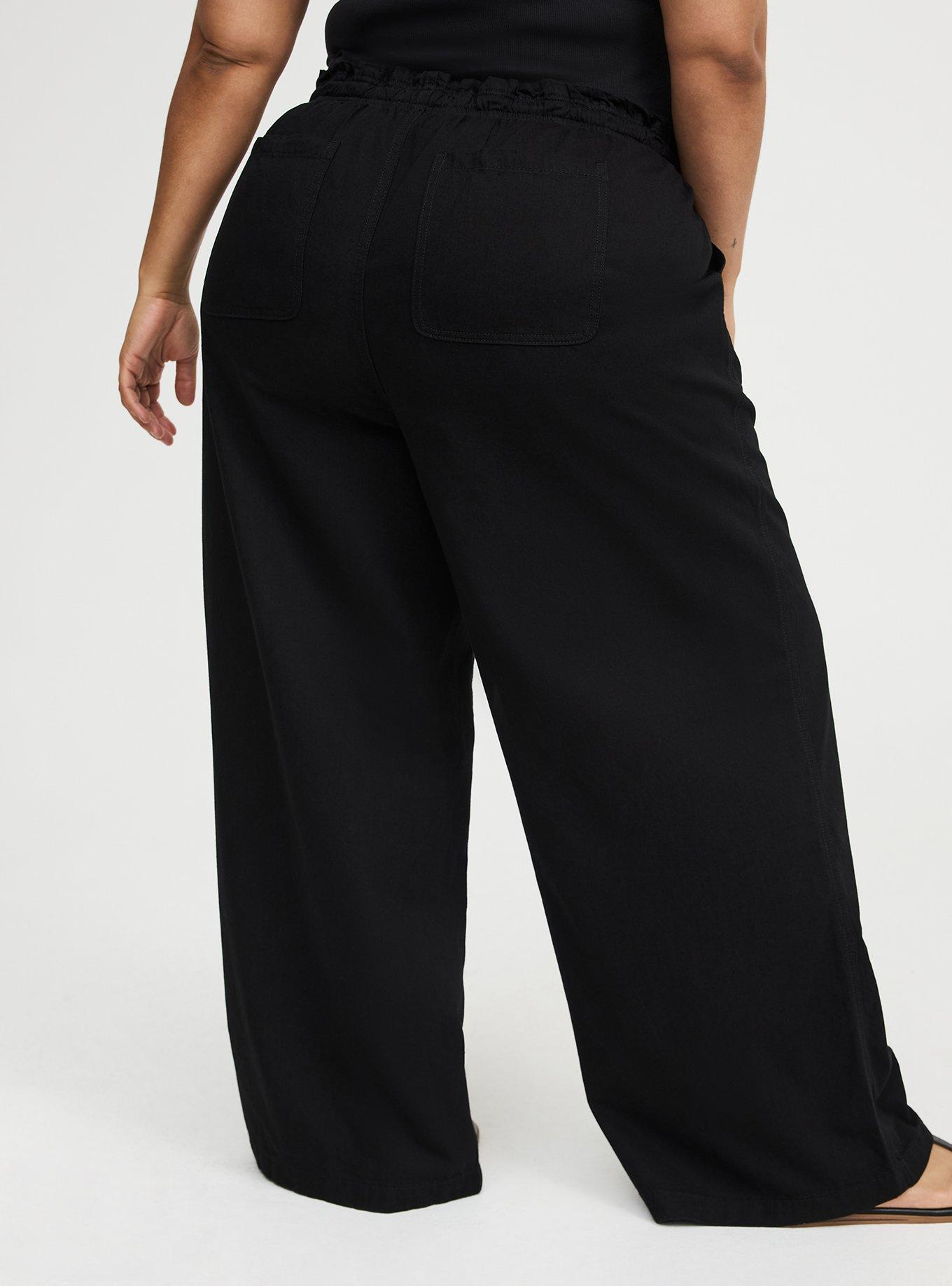 High-Rise Wide-Leg Lightweight Denim Jean, BLACK, alternate