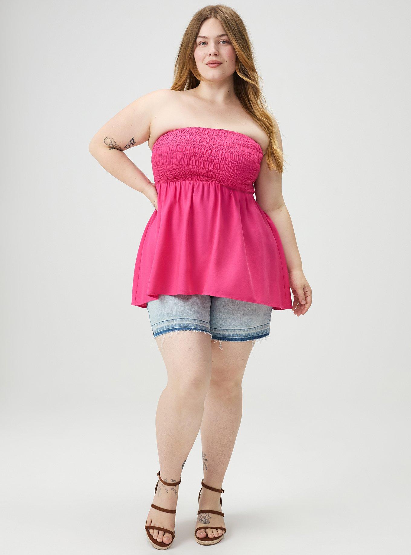 Smocked Tube Top, BEETROOT PURPLE, alternate