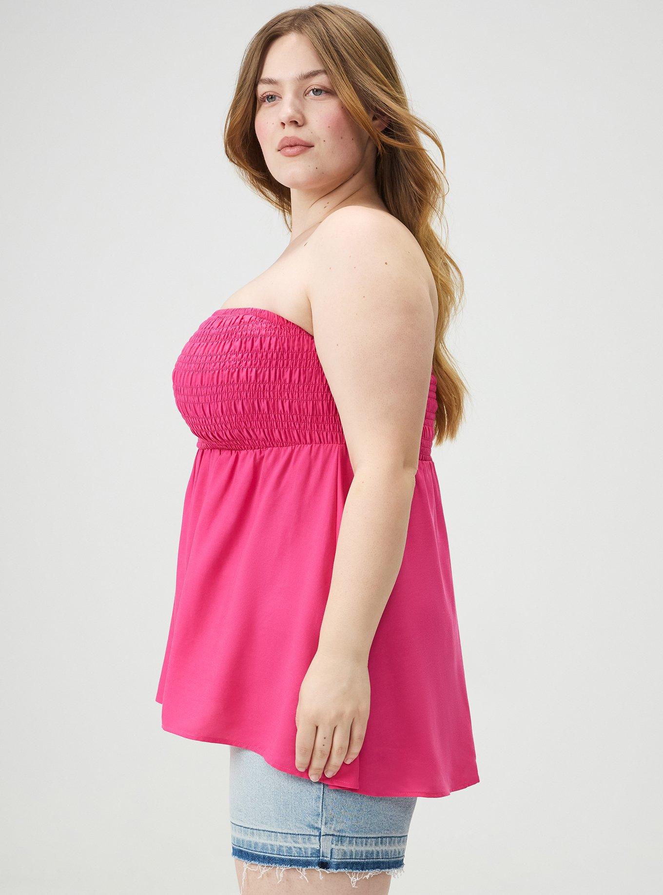 Smocked Tube Top, BEETROOT PURPLE, alternate