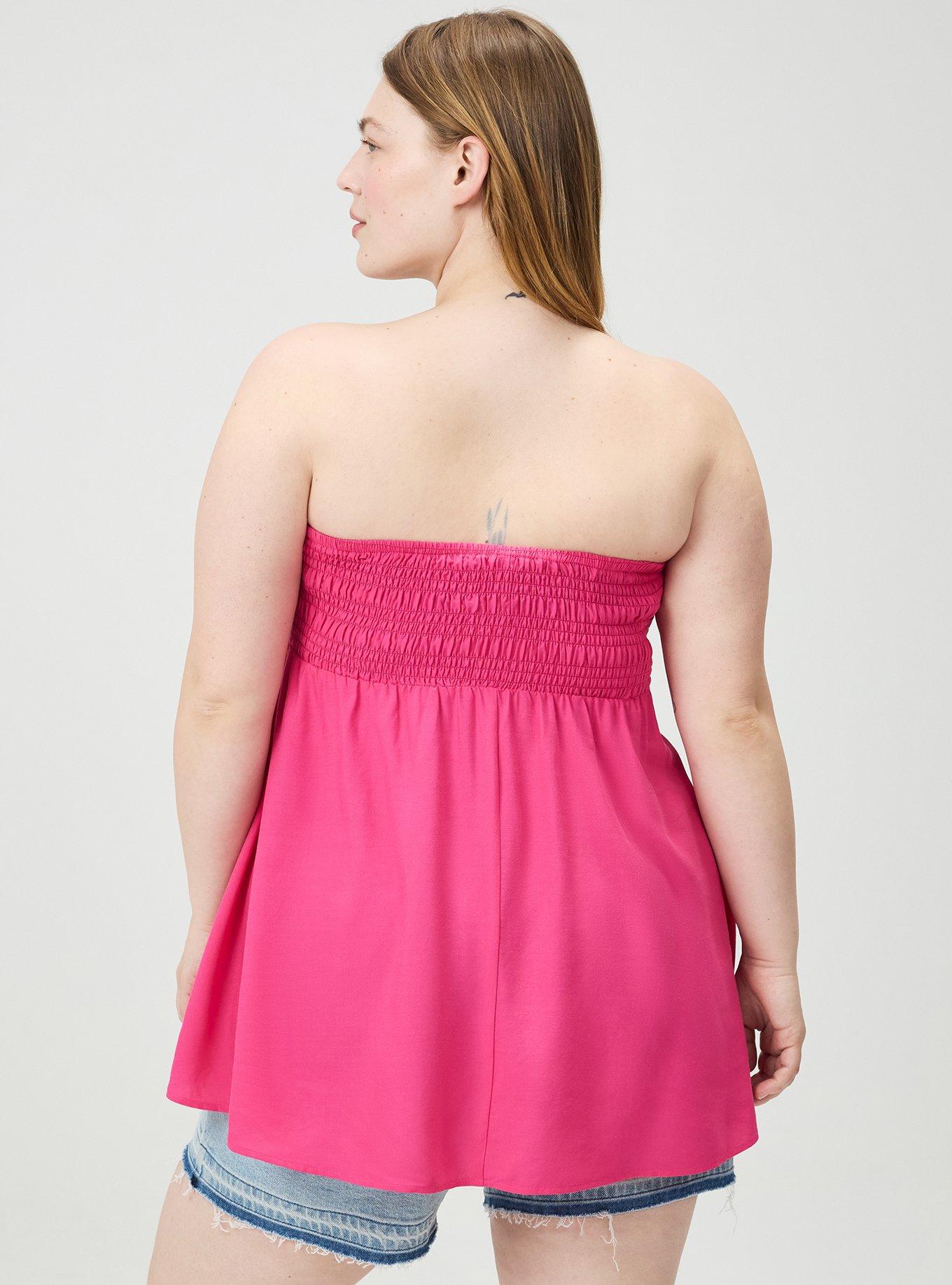 Smocked Tube Top, BEETROOT PURPLE, alternate