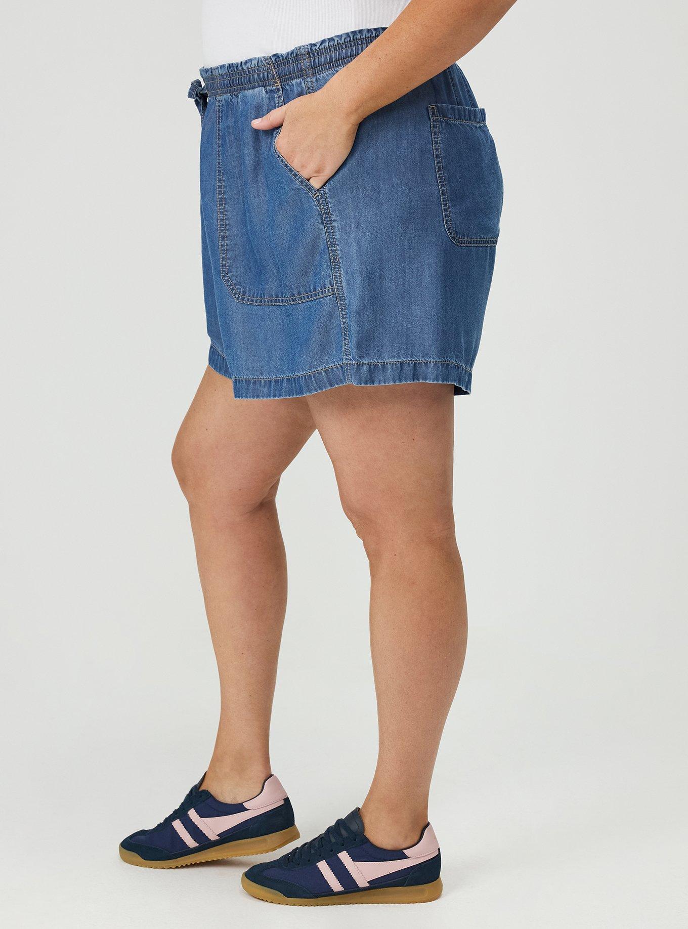 High-Rise Lightweight Denim Short, MEDIUM WASH, alternate
