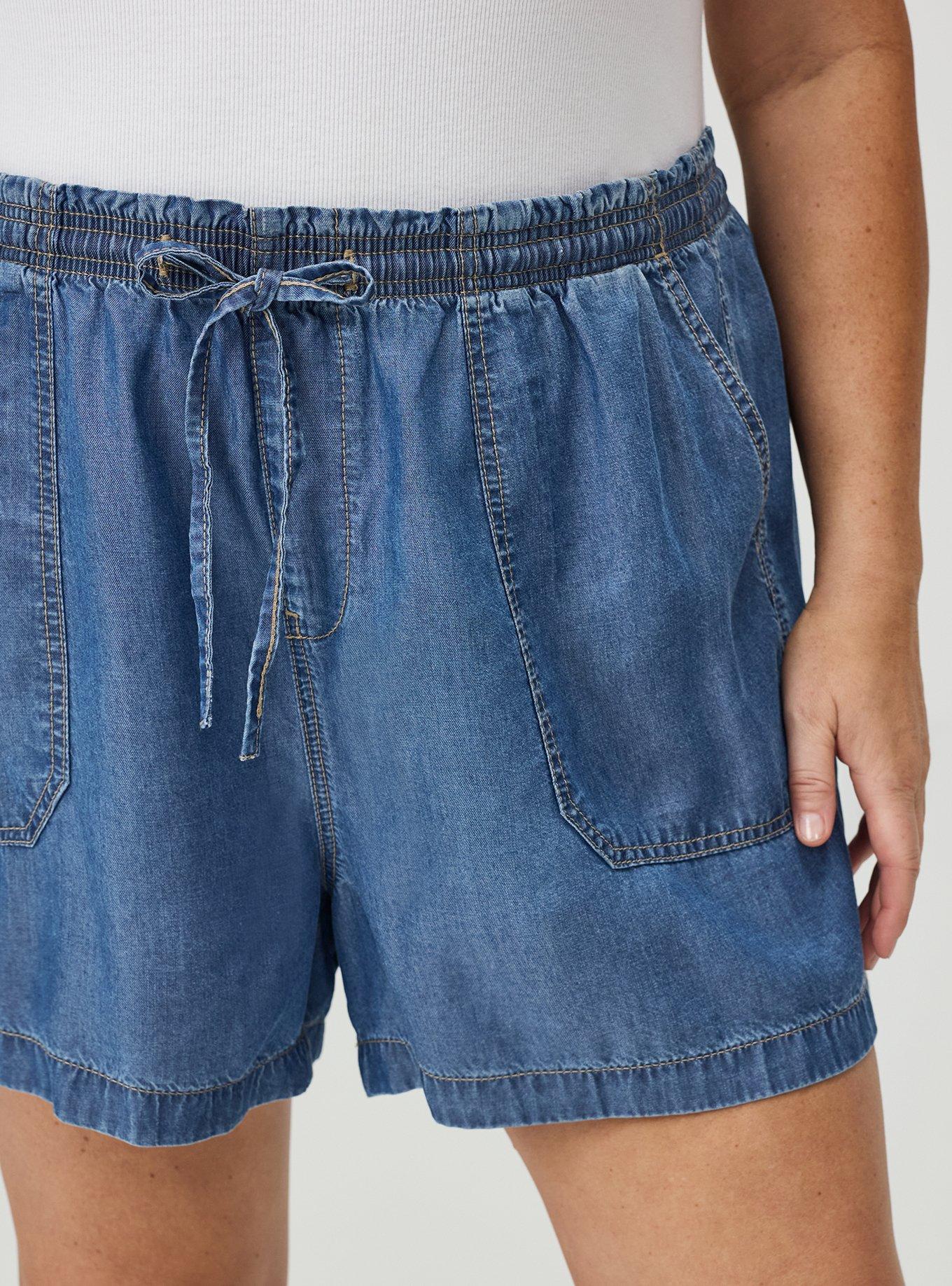 High-Rise Lightweight Denim Short, MEDIUM WASH, alternate
