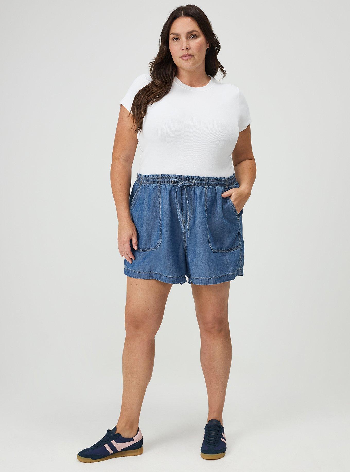 High-Rise Lightweight Denim Short, MEDIUM WASH, alternate