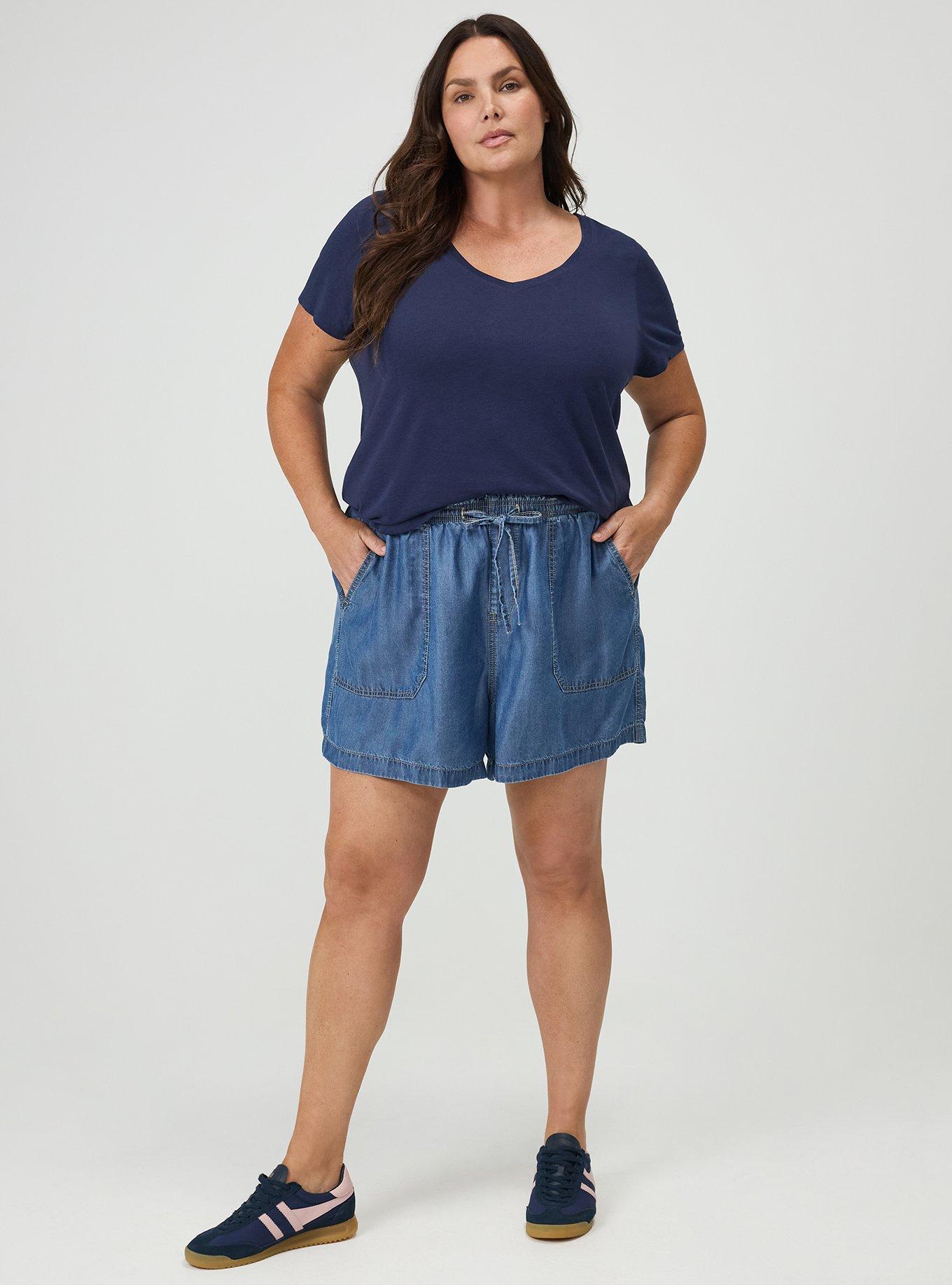 High-Rise Lightweight Denim Short, MEDIUM WASH, hi-res