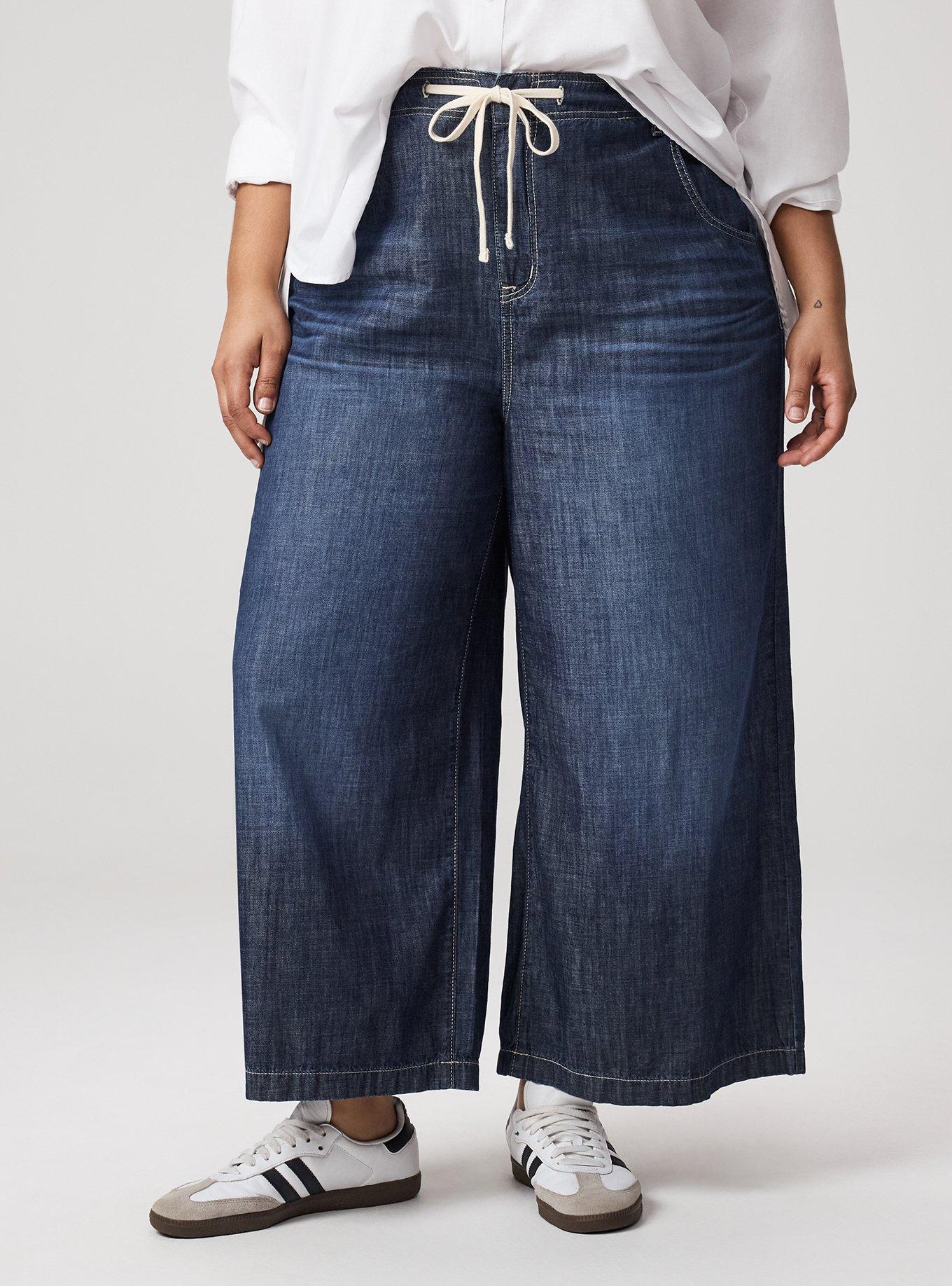 High-Rise Wide-Leg Ankle Jean, DARK WASH, alternate