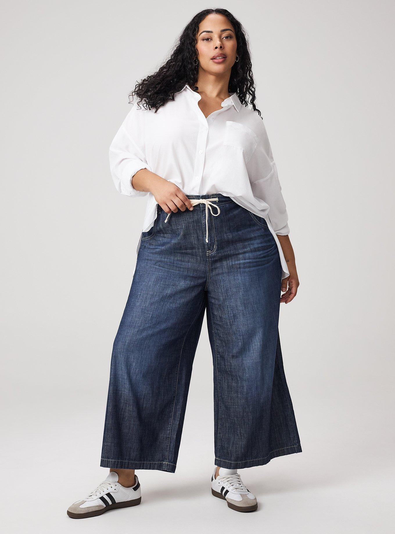 High-Rise Wide-Leg Ankle Jean, DARK WASH, alternate