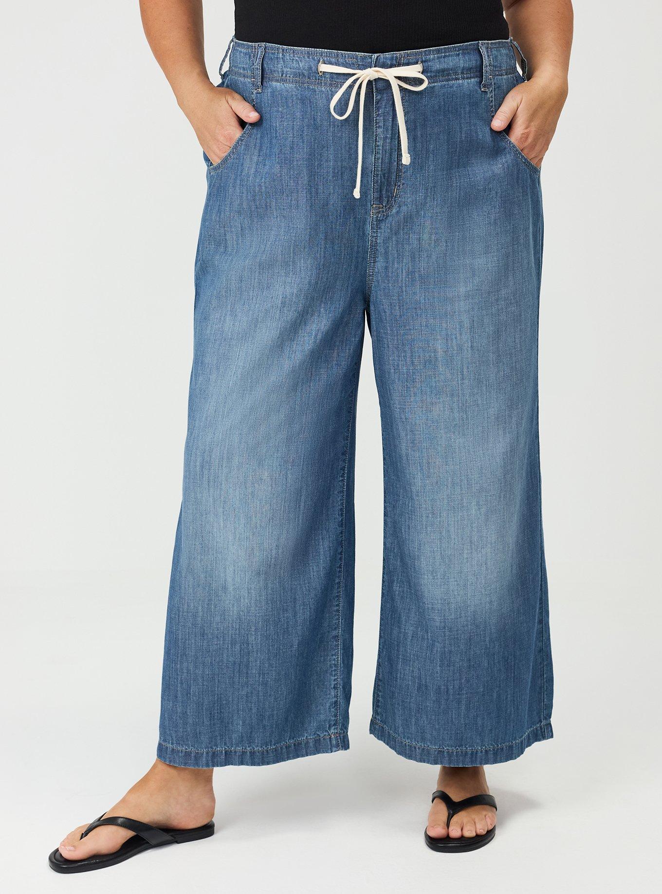 High-Rise Wide-Leg Ankle Jean, MEDIUM WASH DENIM, alternate