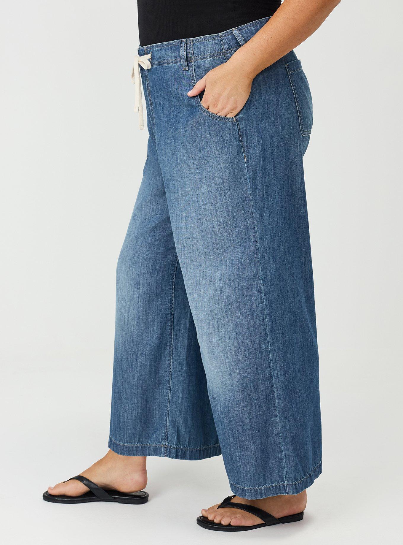 High-Rise Wide-Leg Ankle Jean, MEDIUM WASH DENIM, alternate