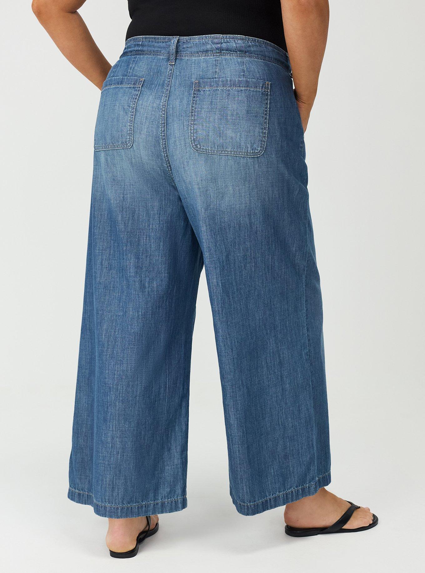 High-Rise Wide-Leg Ankle Jean, MEDIUM WASH DENIM, alternate