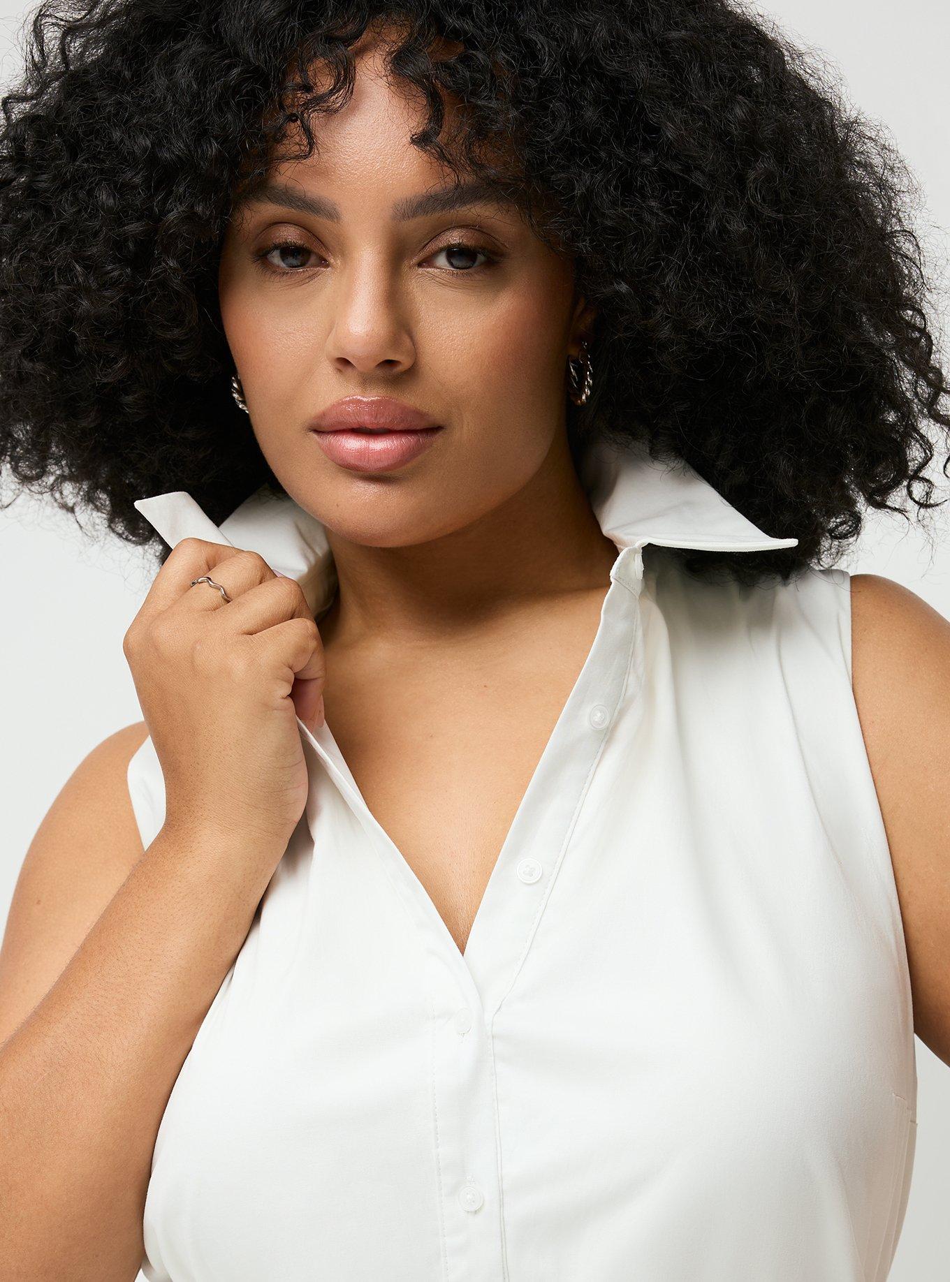 Collared Shirt Midi Dress, BLANC DE BLANC, alternate