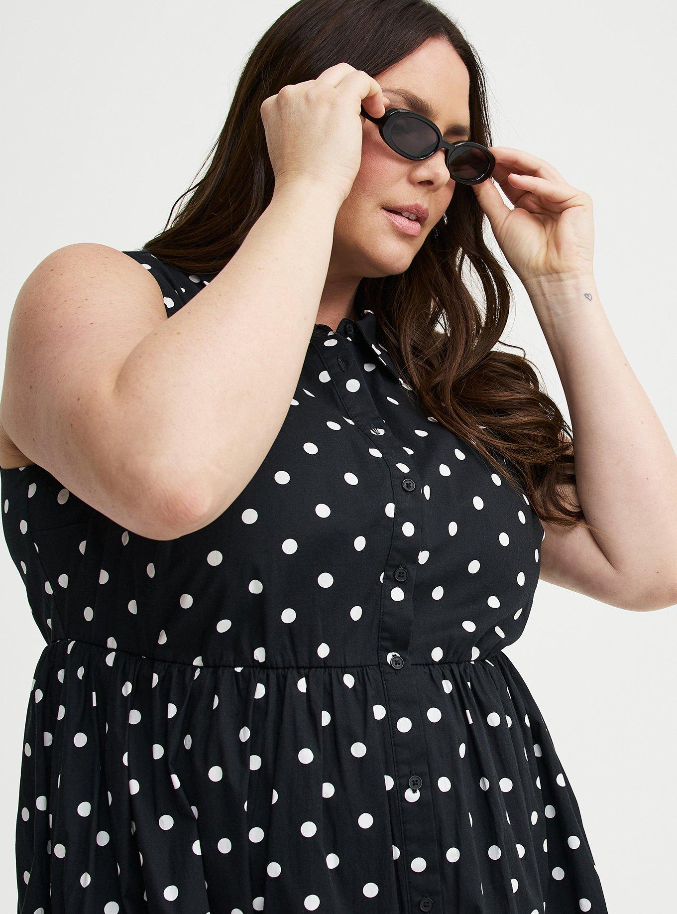 Collared Shirt Midi Dress, COMMIT DOT BLACK, alternate