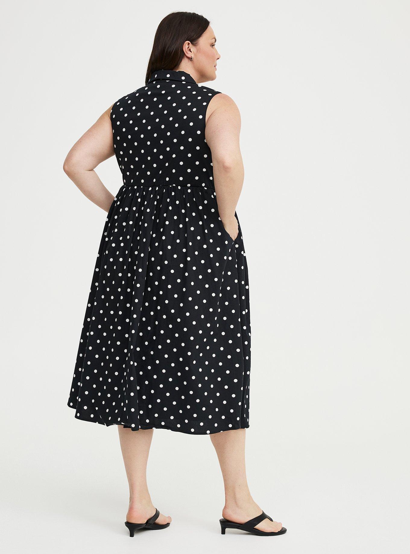 Collared Shirt Midi Dress, COMMIT DOT BLACK, alternate