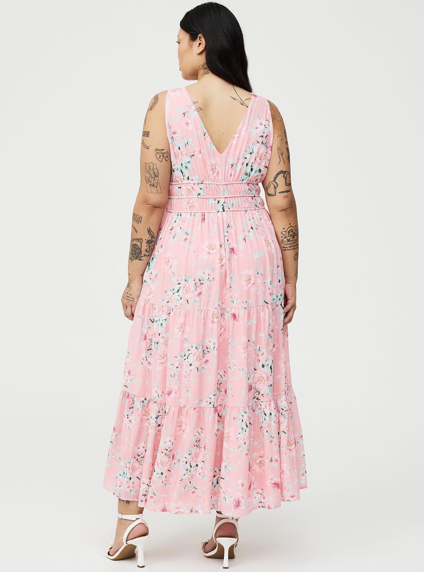Tiered Gauze Maxi Dress, LOLLA FLORAL PINK, alternate