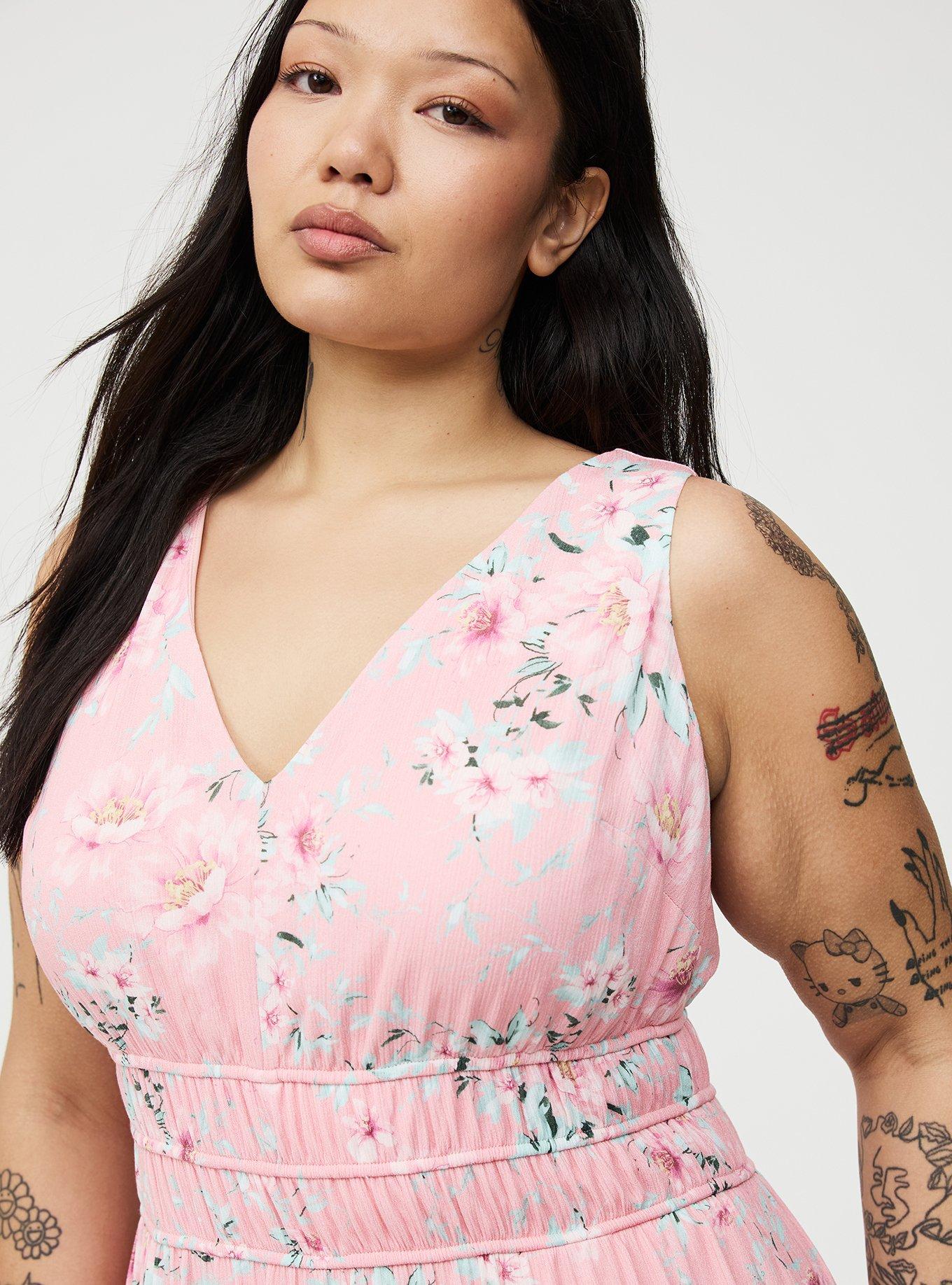 Tiered Gauze Maxi Dress, LOLLA FLORAL PINK, alternate