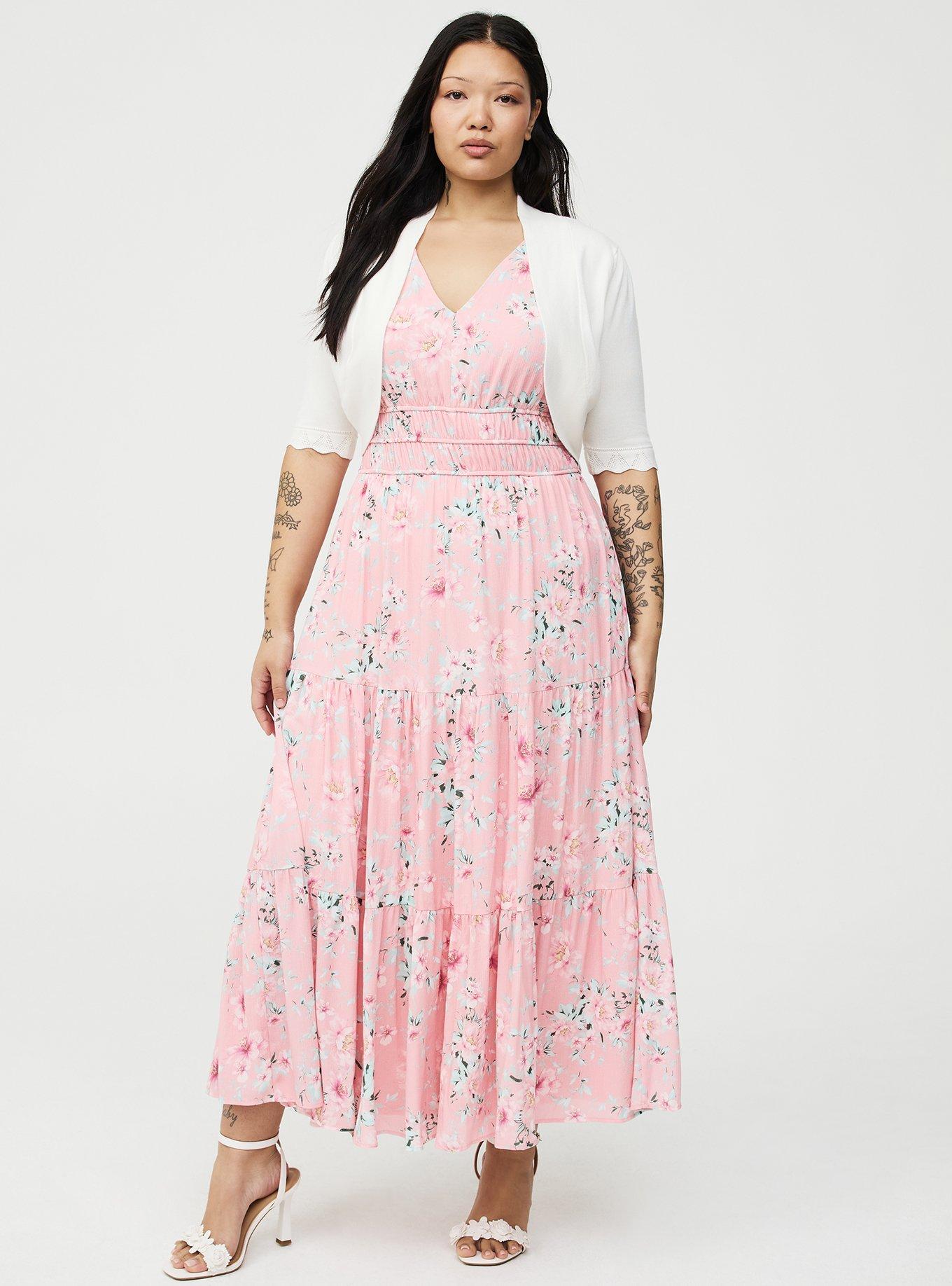 Tiered Gauze Maxi Dress, LOLLA FLORAL PINK, alternate