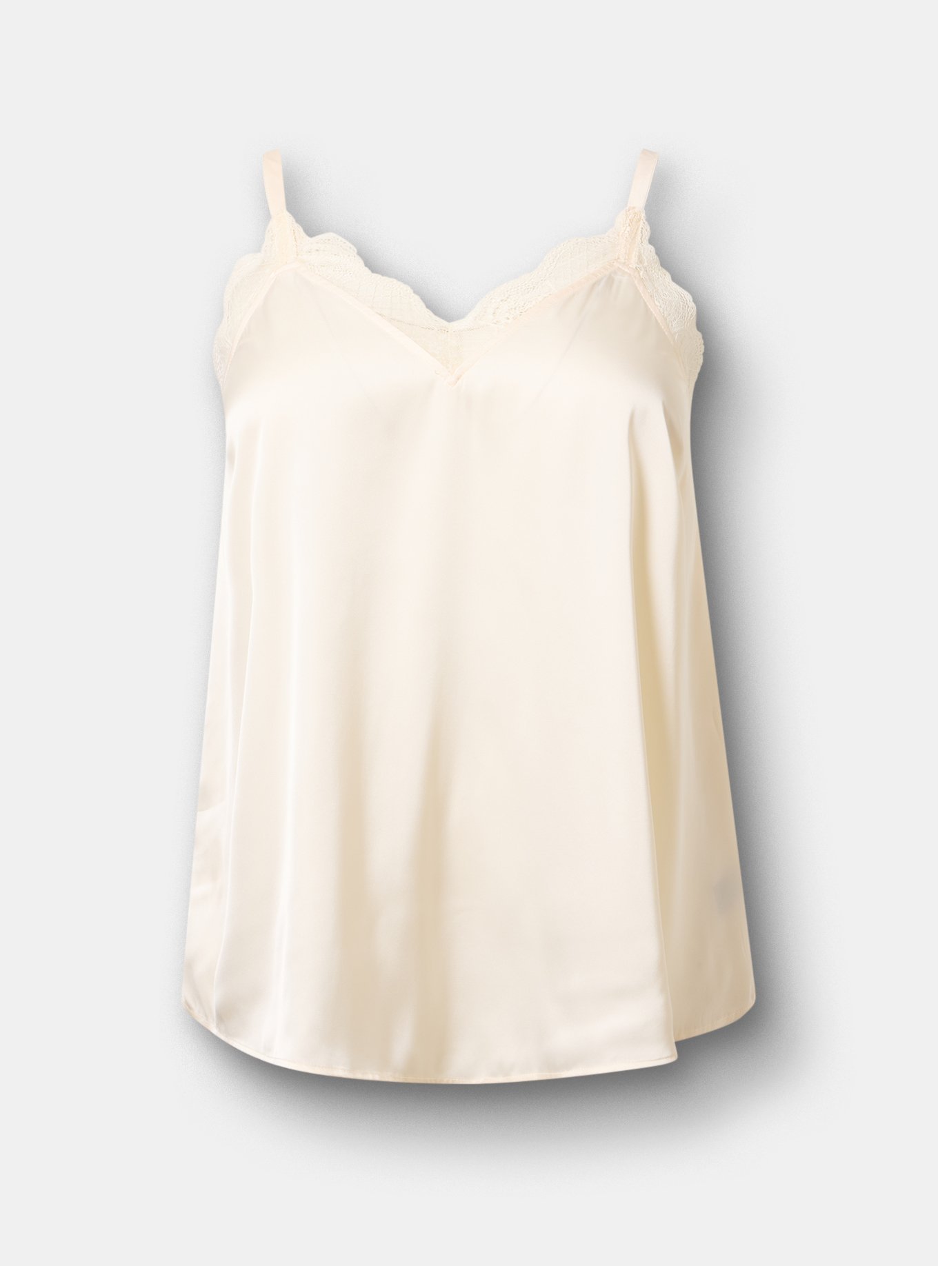 Plus Size - Satin Lace Trim Cami - Torrid