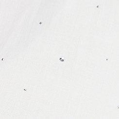 Cotton Rhinestone Blouse, BLANC DE BLANC, swatch