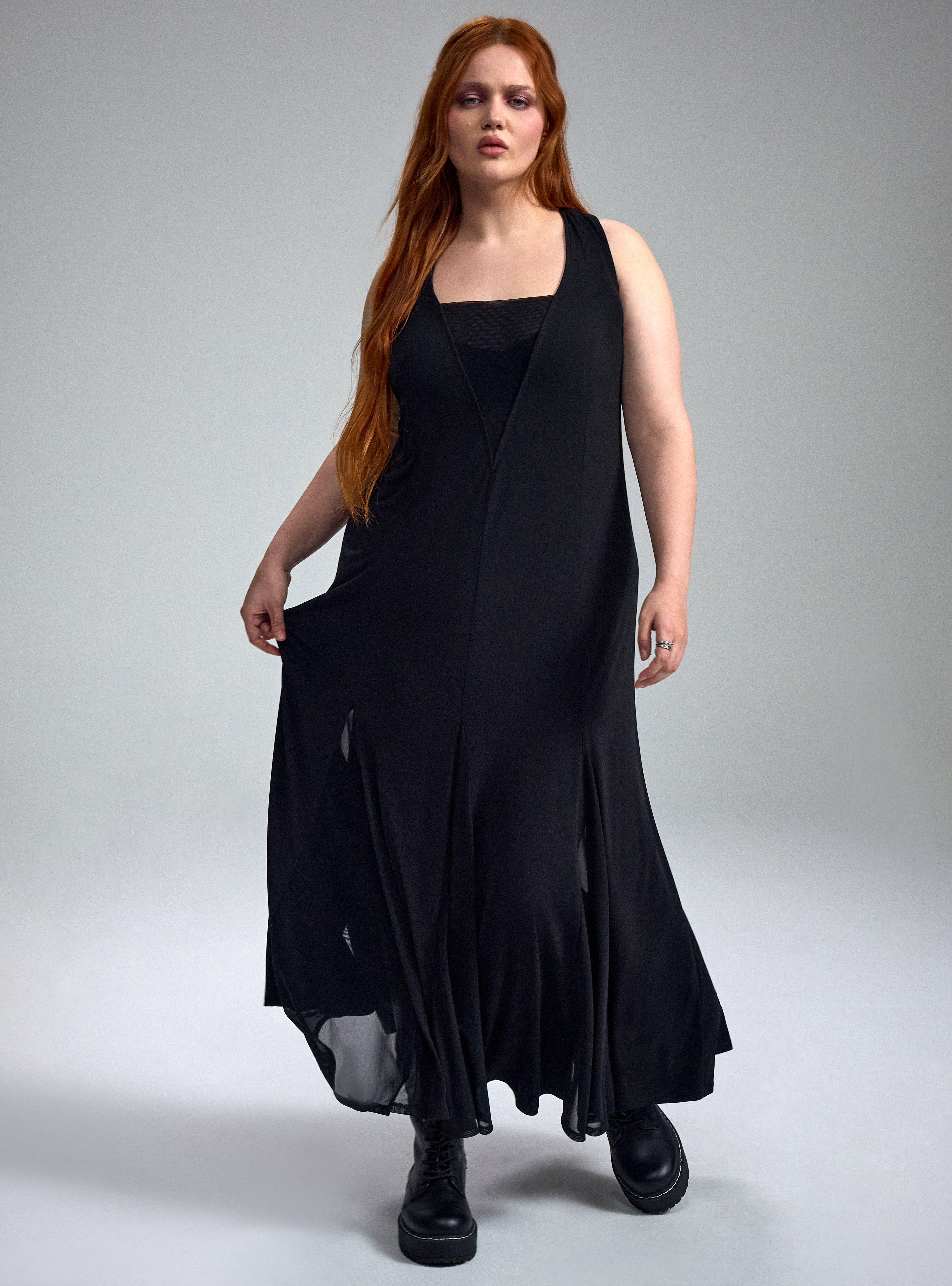 Nightfall Halter Maxi Dress, DEEP BLACK, alternate