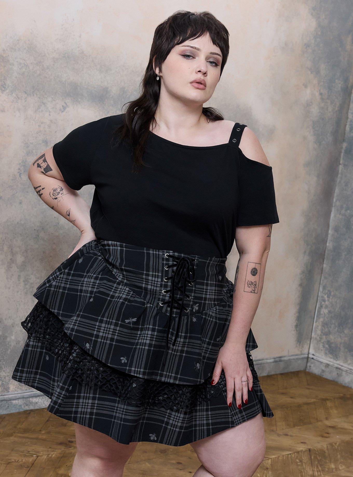 Plus Size - Nightfall Lace-Up Mini Skirt - Torrid