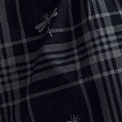 Nightfall Lace-Up Mini Skirt, INSECT PLAID DEEP BLACK, swatch