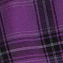 Nightfall Lace-Up Mini Skirt, PATINA PLAID PURPLE, swatch