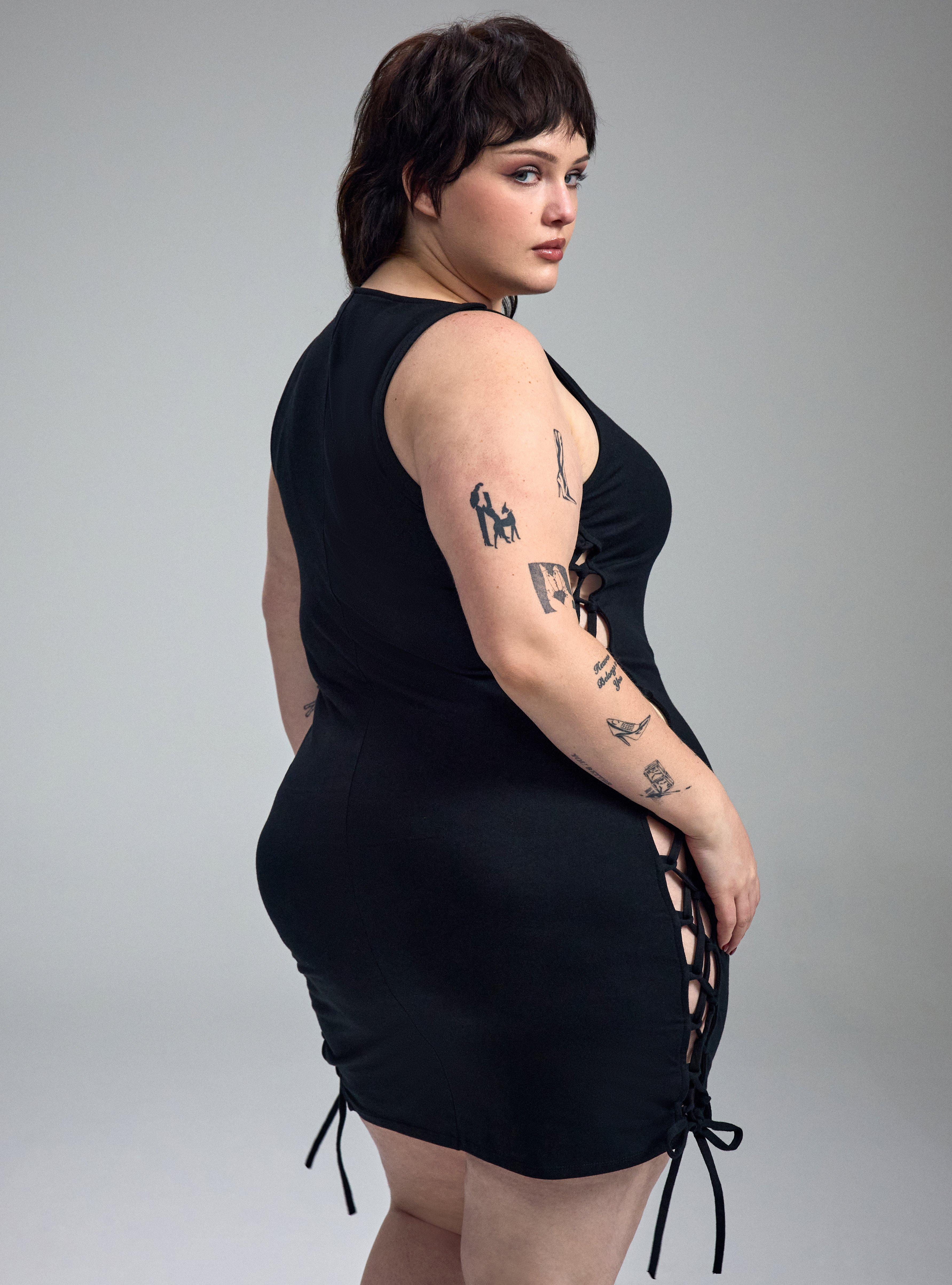 Nightfall Strappy Bodycon Mini Dress, DEEP BLACK, alternate