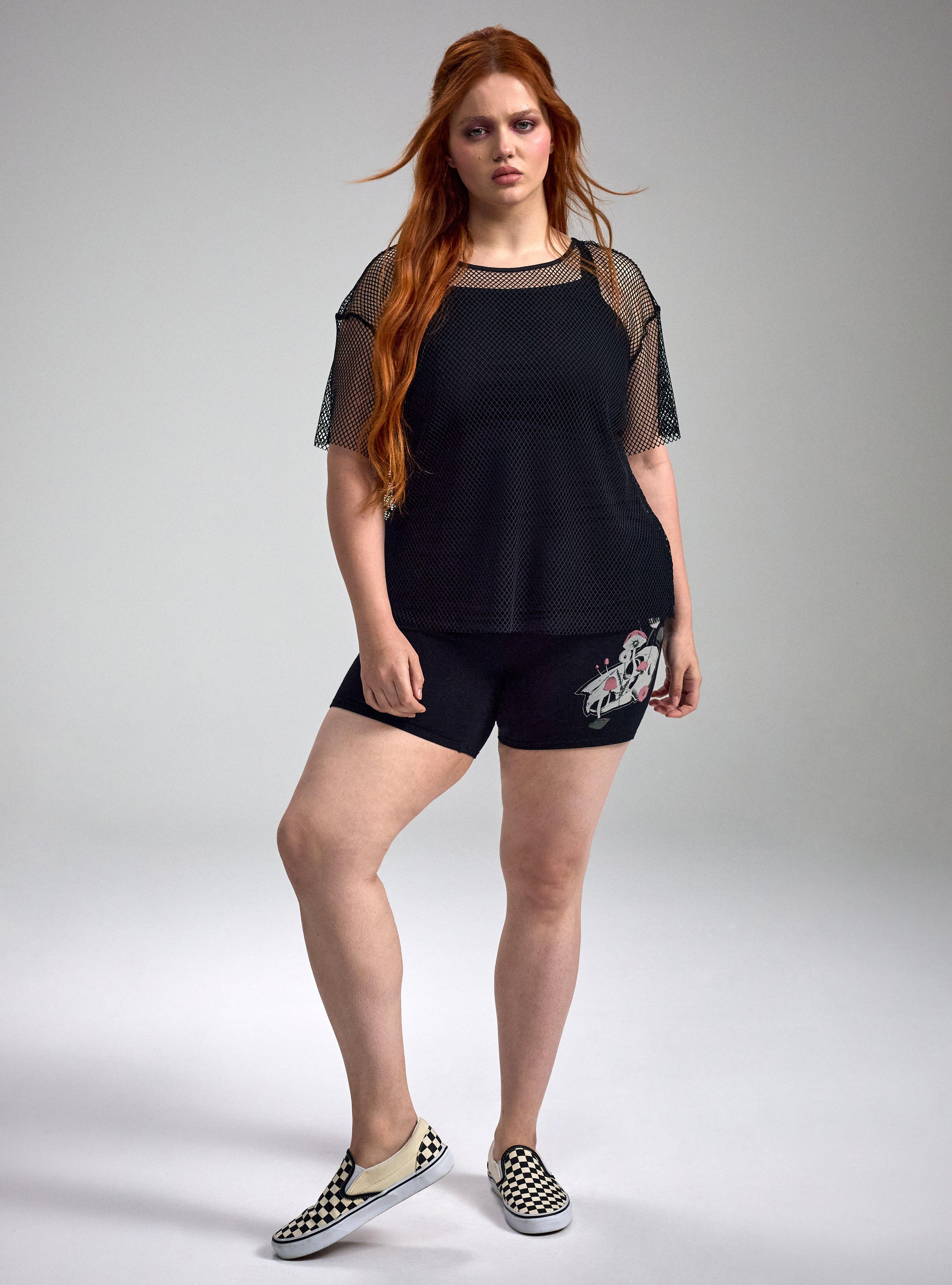 Nightfall Fishnet Tee, DEEP BLACK, alternate