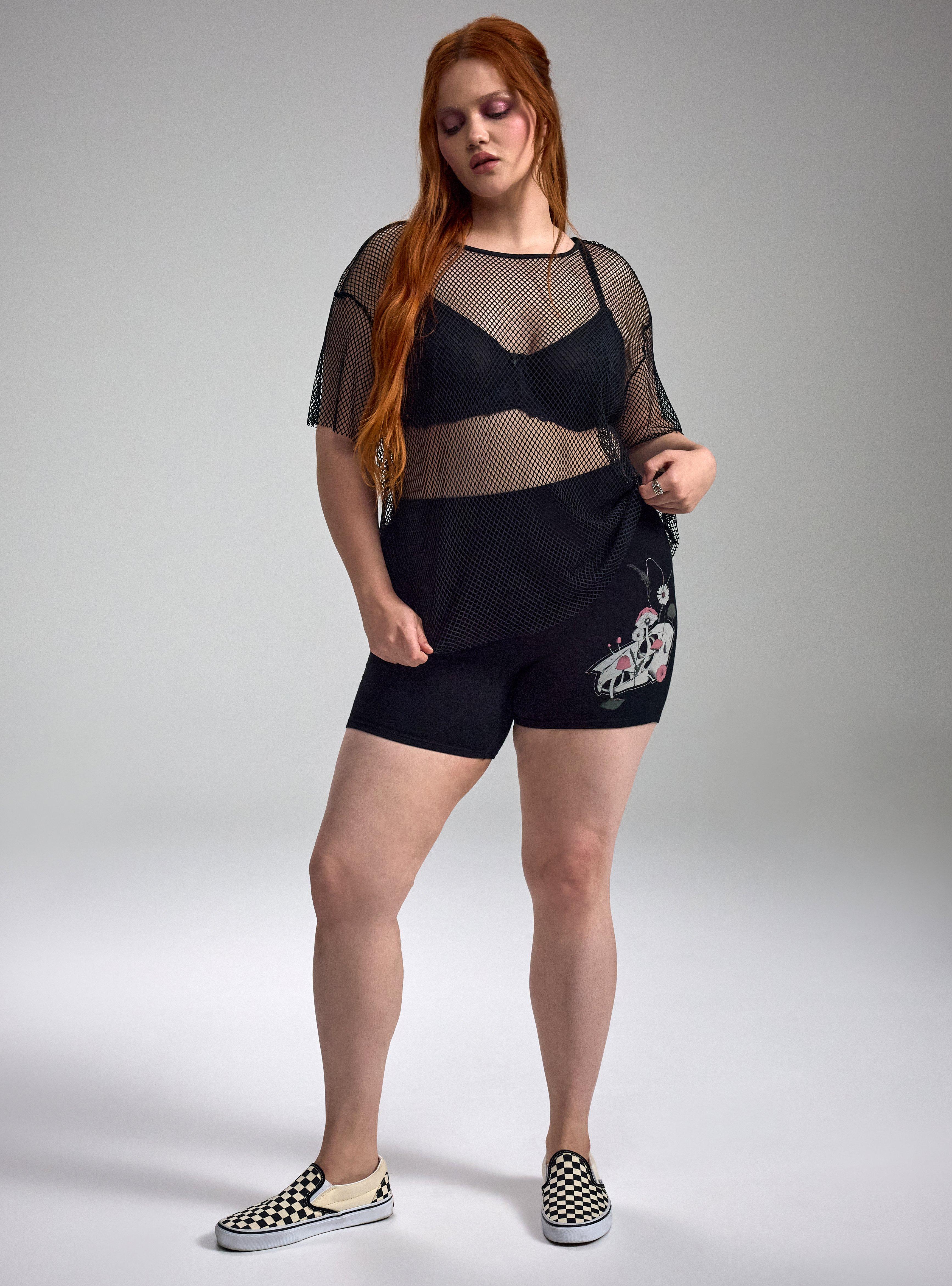 Nightfall Fishnet Tee, DEEP BLACK, alternate