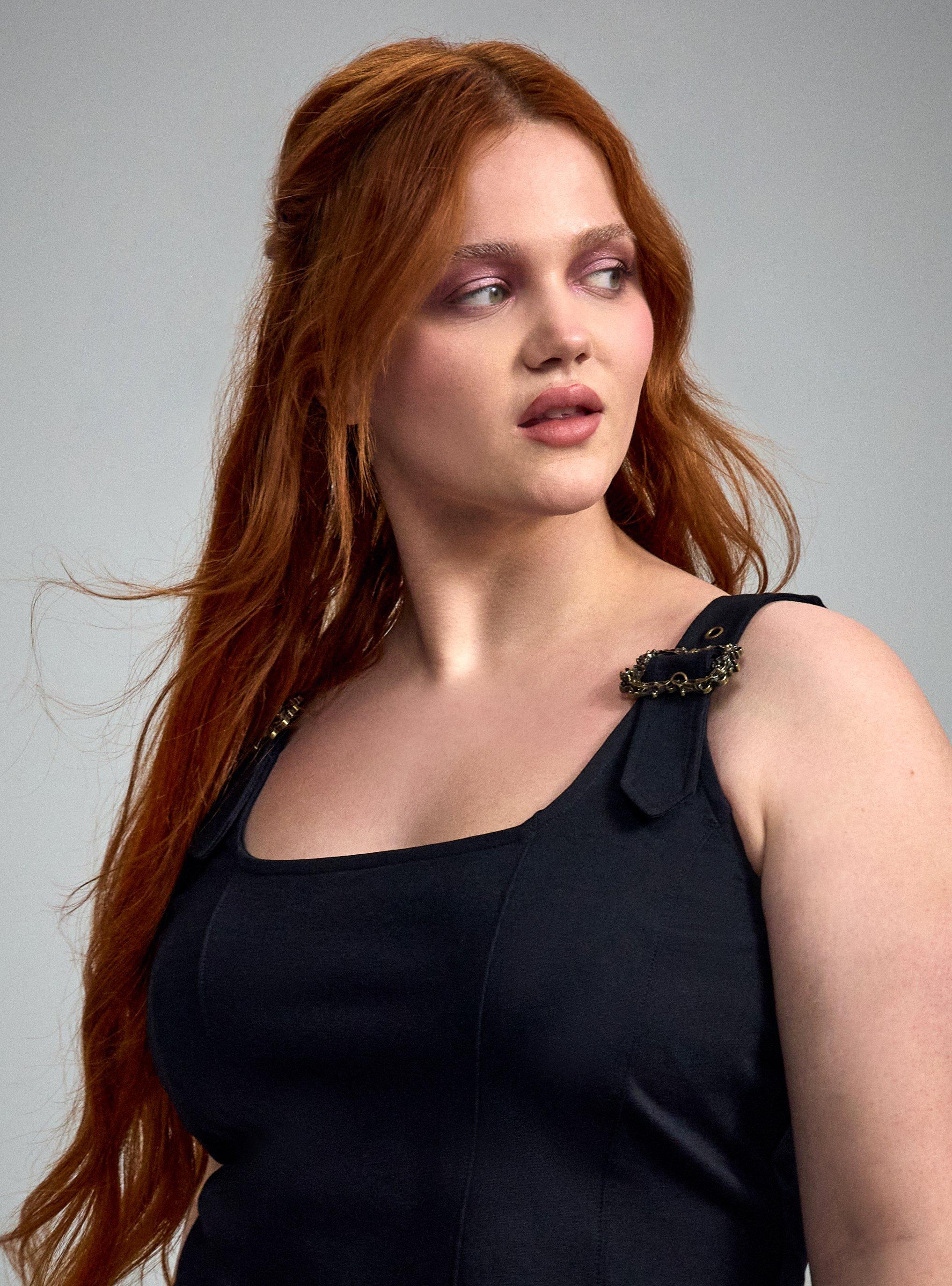 Nightfall Buckle Strap Corset Top, DEEP BLACK, alternate