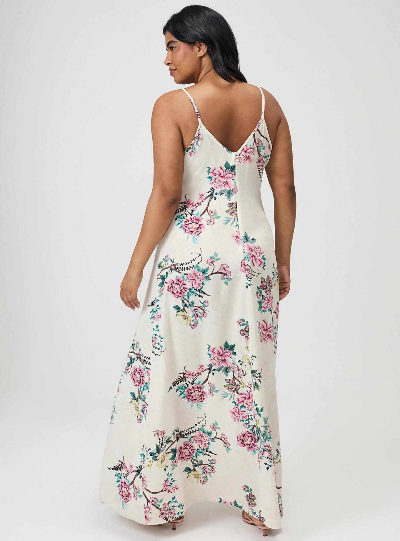 Studio Slip Maxi Dress, FRESCO GARDEN FLORAL IVORY, alternate
