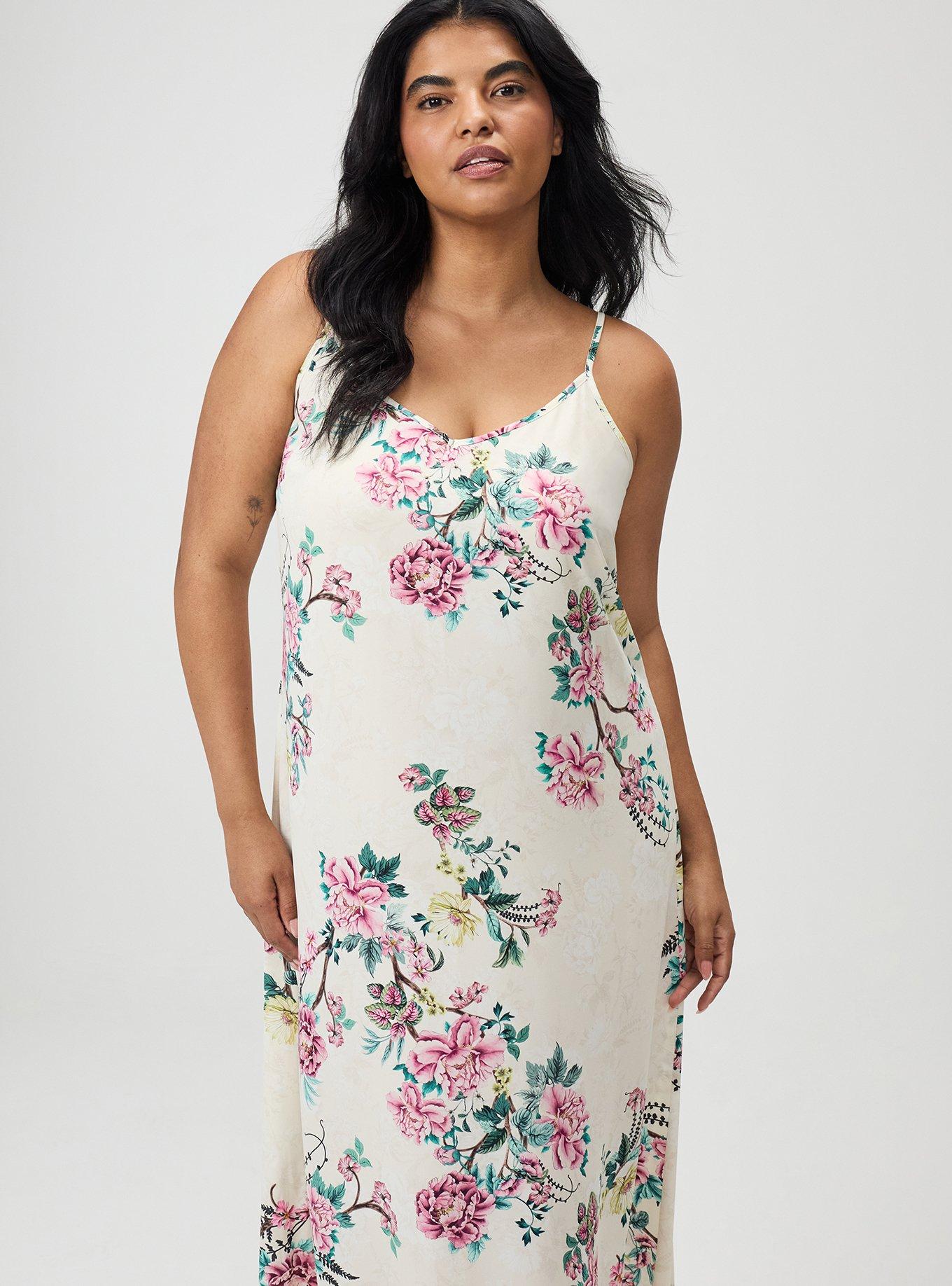 Studio Slip Maxi Dress, FRESCO GARDEN FLORAL IVORY, alternate