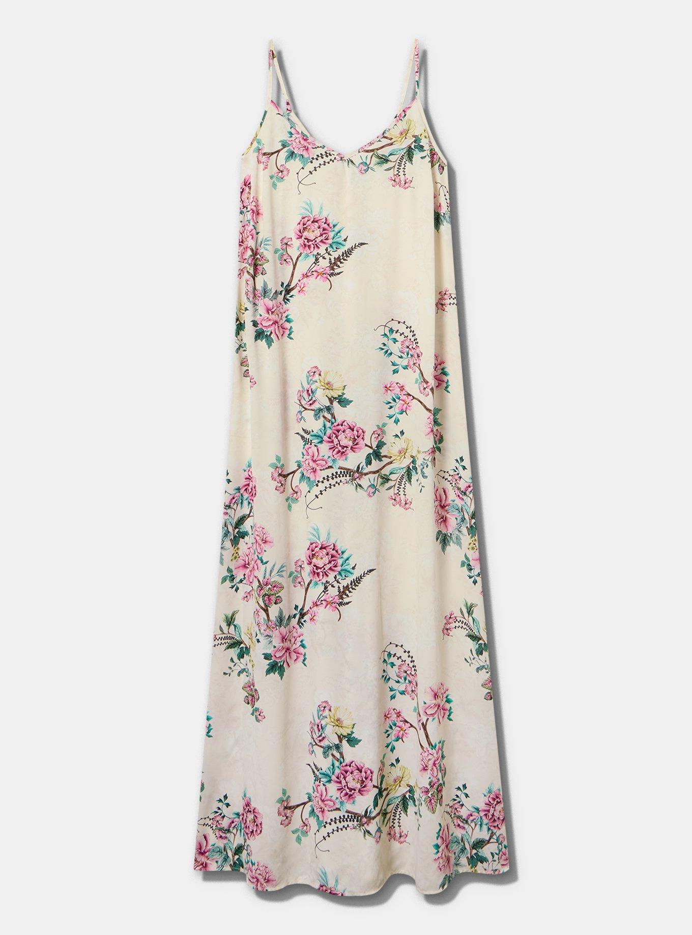 Studio Slip Maxi Dress, FRESCO GARDEN FLORAL IVORY, hi-res