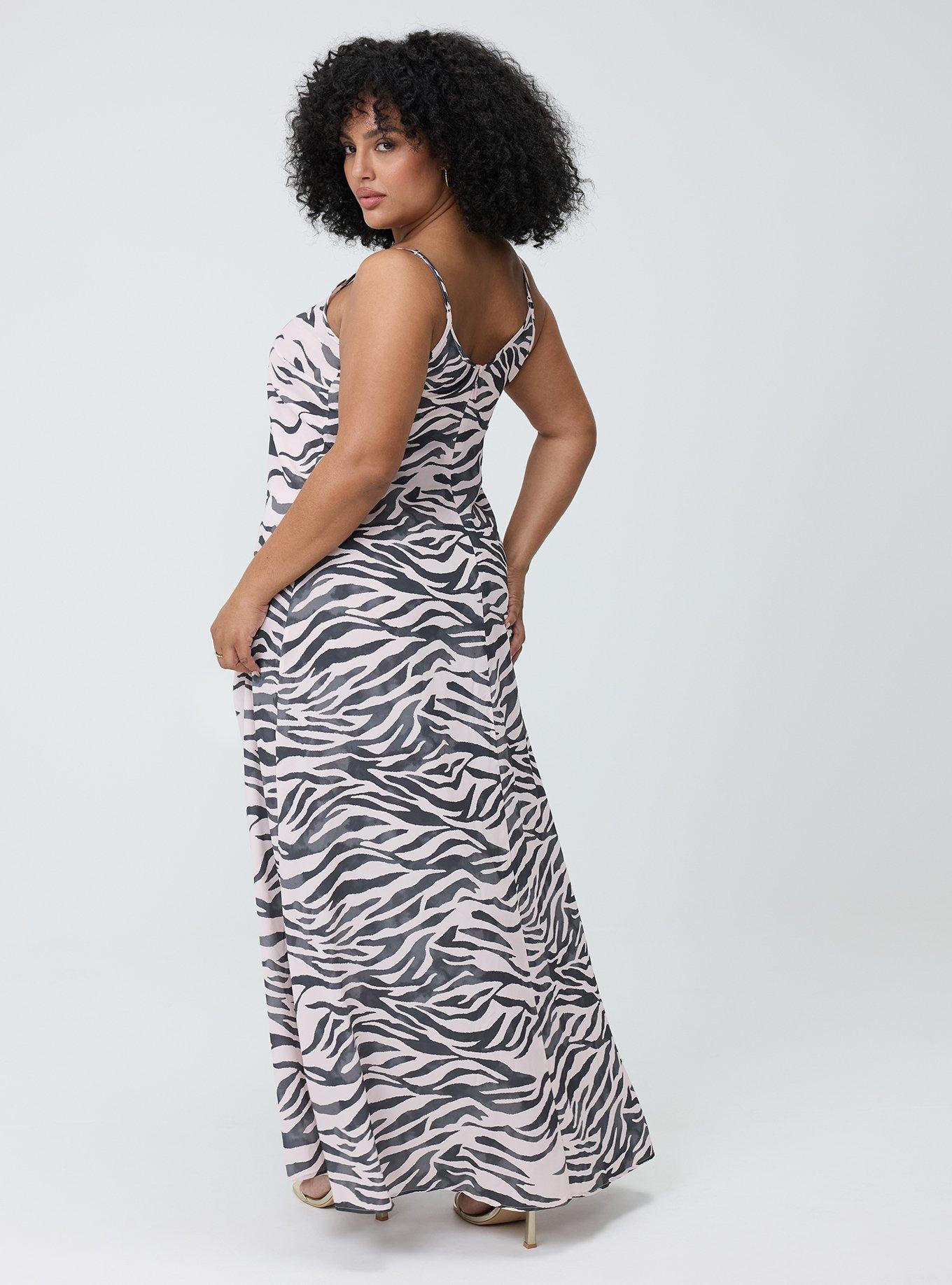 Studio Slip Maxi Dress, ZEBRA LANDSCAPE PINK, alternate