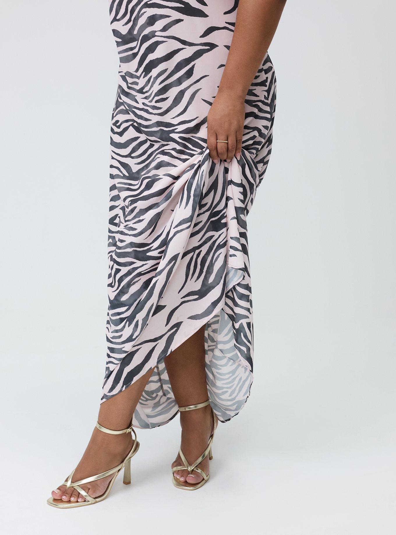 Studio Slip Maxi Dress, ZEBRA LANDSCAPE PINK, alternate