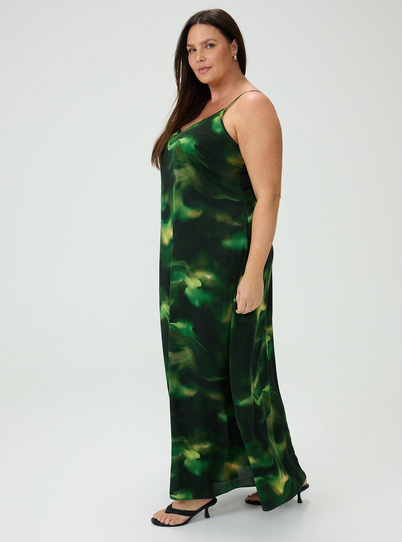 Studio Slip Maxi Dress, NORTHERN LIGHTS GREEN, alternate