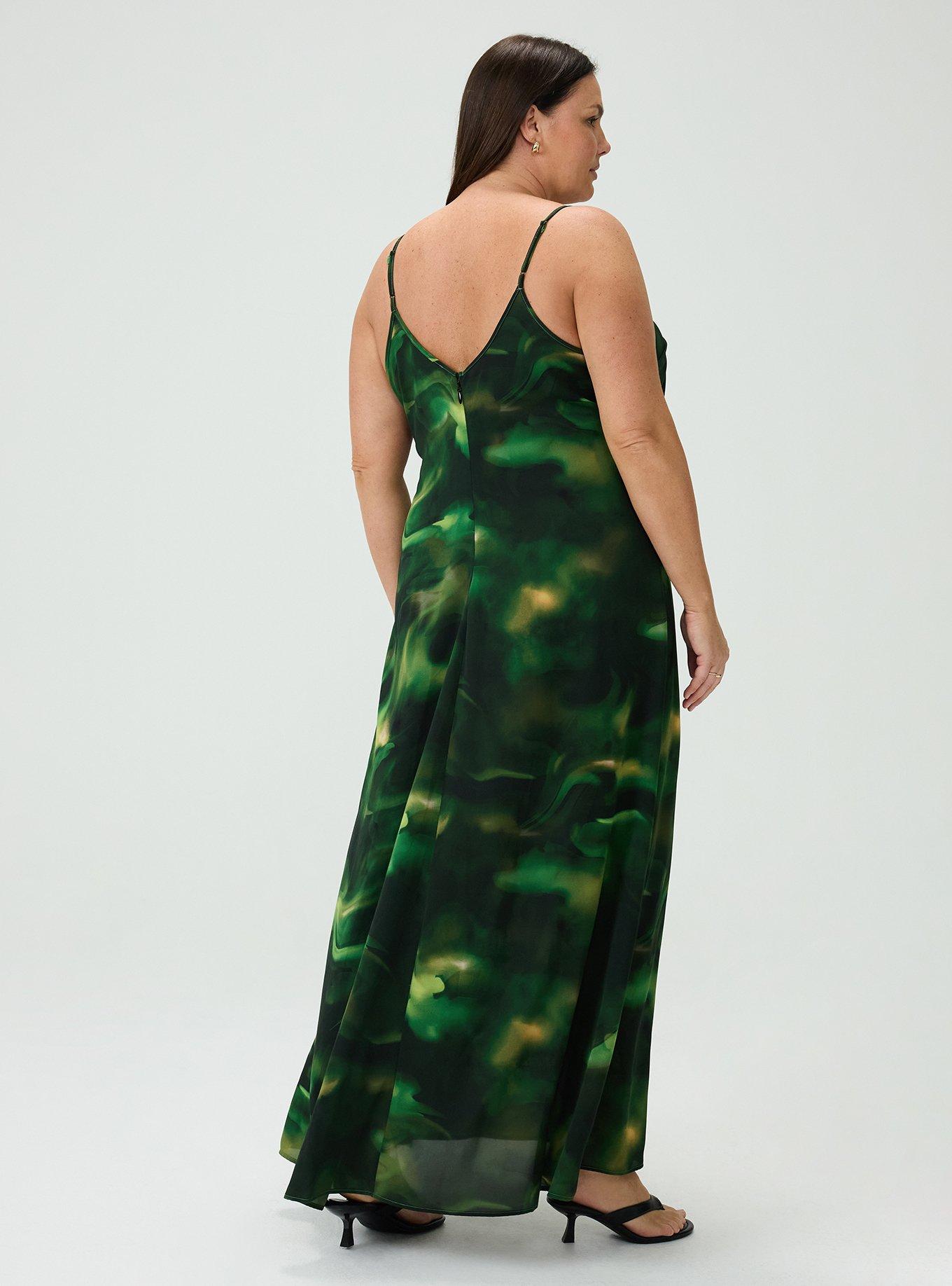 Studio Slip Maxi Dress, NORTHERN LIGHTS GREEN, alternate