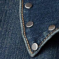 Plus Size Studded Denim Trucker, DARK WASH, swatch