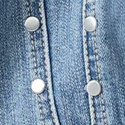 Plus Size Studded Denim Trucker, CORDOBA, swatch