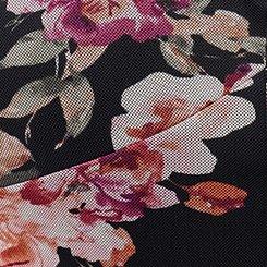 Flutter Sleeve Mesh Mini Dress, AURA FLORAL BLACK, swatch