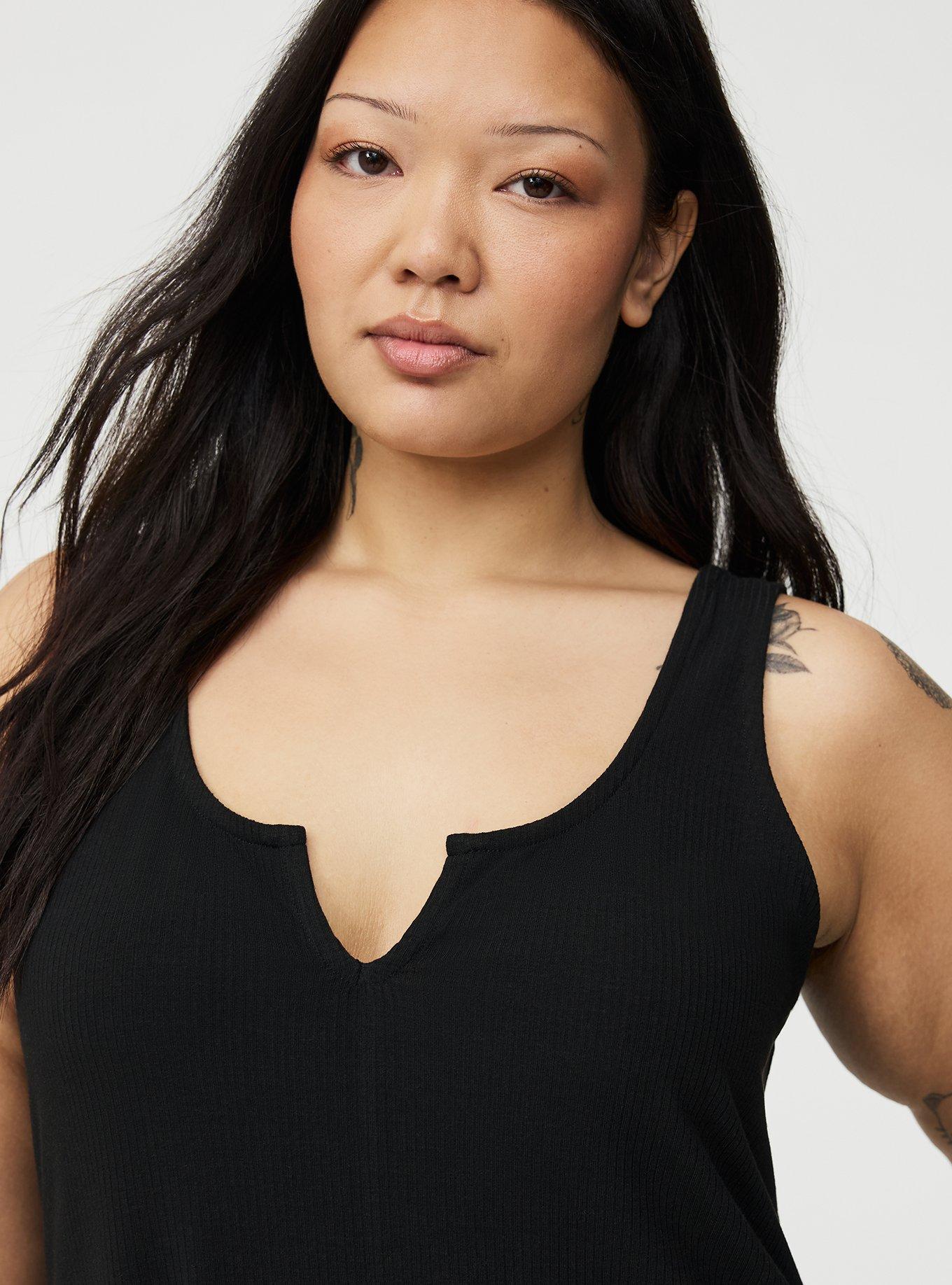 Super Soft RIb Mini Dress, DEEP BLACK, alternate