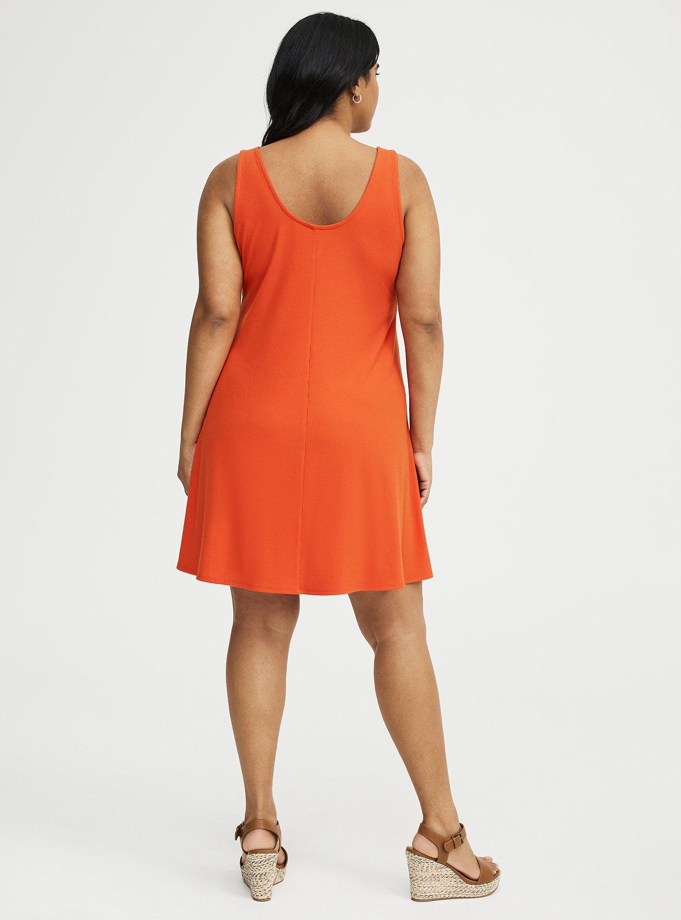Super Soft RIb Mini Dress, PUREED PUMPKIN, alternate