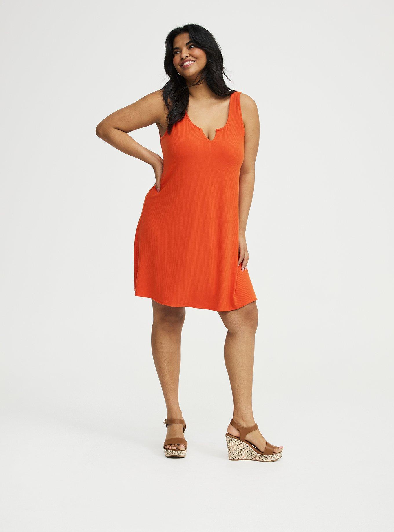 Super Soft RIb Mini Dress, PUREED PUMPKIN, alternate