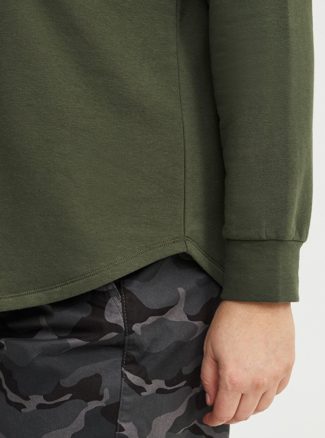 Super Soft Fleece Lace-Up Top, DEEP DEPTHS, alternate