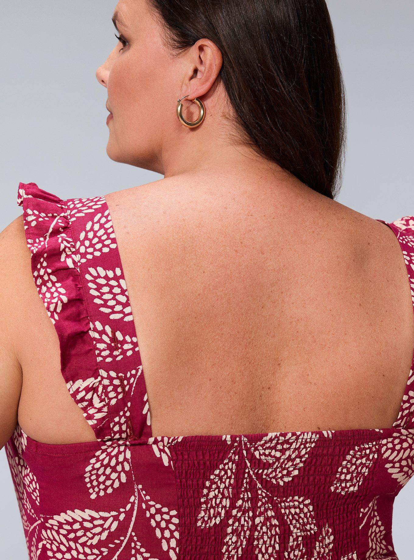 Belle Isle Flutter Sleeve Tiered Maxi Dress, COUNTRY LEAVES BURGUNDY, alternate