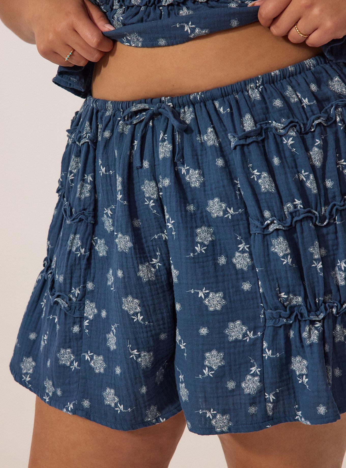 Festi Shirred Detail Tank & Short Set, CALLIA FLORAL NAVY, alternate